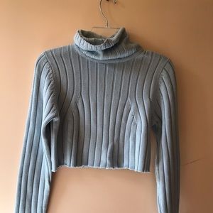 [🪐] baby blue turtle neck sweater ♡ s/m